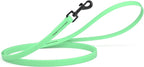 Dogline Biothane Waterproof Dog Leash Strong Coated Nylon Webbing with Black Hardware Odor-Proof Easy to Clean High Performance for Small or Large Dogs Made in USA 4 or 6 ft Lead, Sea Foam Green
