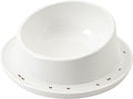 Ant Proof No Spill Ceramic Cat Food Bowls,15° Tilted Neck Support,Non-Slip Base,Easy Clean Pet Water Dishes for Cat and Small Dog Indoor or Outdoor Use(1 Pack)