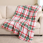 Gogreen Cozy Christmas Blanket - 300 GSM Flannel Throw Size for Home Decoration - Ultra Soft (Christams Check, Throw - 50" x 60") - Image 2