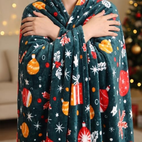 Gogreen Cozy Printed Throw Christmas Blanket - 300 GSM Fleece Throw Size for Home Decoration, Ultra Soft Microfiber Blanket (Throw - 50" x 60", Christmas Light) - Image 7