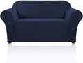 Stretch Loveseat Sofa Cover Slipcover Couch Cover for 2 Cushion Sofa Washable Sofa Cover for Pets Friendly Furniture Protector Covers with Non Slip Bottom(Loveseat, Navy)