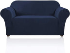 Stretch Loveseat Sofa Cover Slipcover Couch Cover for 2 Cushion Sofa Washable Sofa Cover for Pets Friendly Furniture Protector Covers with Non Slip Bottom(Loveseat, Navy)