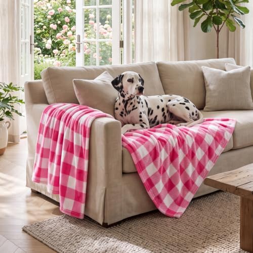 BEDELITE Buffalo Plaid Flannel Fleece Twin Blanket for Couch & Bed - Image 4