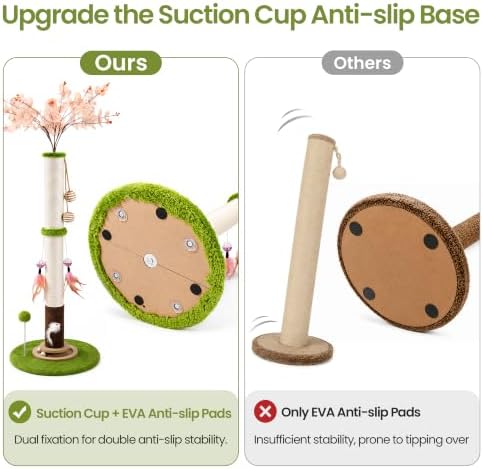 Flower Cat Scratching Post, 45 Inch Scratching Post for Indoor Cat Adults - Image 3