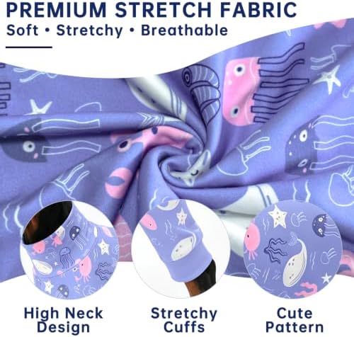 Dog Pajamas for Medium Large Dogs, Soft Stretch Four Legged Dog Onesie, Cute Printed Dog Jammies, Cozy Full Body Dog Sleepwear Clothes for Indoor Sleeping - Image 3