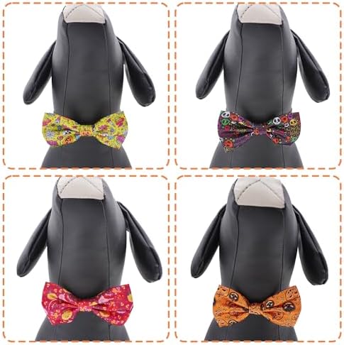 Halloween Dog Bow Ties Bulk for Small Dogs 30 Pack 3.9"*2.1" S - Image 4