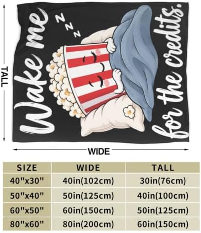 Sleepy Popcorn Blanket Throw Gift for Girls Women 60"X50" - Image 7