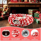 Cat Tunnel Bed Under Christmas Tree, 3FT Folding Kitten Tunnels - Image 5