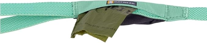 Ruffwear, Hi & Light Dog Leash, Ultralight 4.5 ft Lead with Lockable Swivel Crux Clip and Pick‑Up Bag Pocket, Minimalist Packable Webbing for Everyday Walks, Sage Green