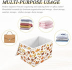 Bolaz Storage Bins with Lids and Handles,Maple Leaf Pattern Storage Box Basket with Cover Collapsible Organizer Containers for Home Closet, Shelves - Image 7