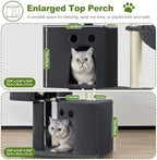 Small Cat Tree Tower for Indoor Cats, 40 in Medium Cat Bed Scratching Posts - Image 3