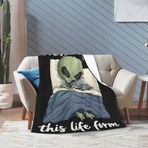 Sleepy Alien Blanket Throw Gift for Girls Women 80"X60" - Image 2