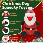 Newget Christmas Squeaky Dog Toys, Plush Dog Chew Toys with Crinkle Paper - Image 3