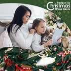 Christmas Throw Blanket for Couch 60x50,Green Winter Holiday Festival Cute Xmas Nutcracker Christmas Tree Blankets for Woman,Soft Flannel Fleece Blankets for Home Living Room Bed Chair Decor - Image 2