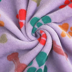 Luciphia 1 Pack 3 Blankets Fluffy Premium Fleece Pet Blanket Flannel Paw Bone Printed Throw for Dog Cat(Small 23x16'', Purple/Pink/White) - Image 4
