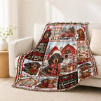 Dachshund Christmas Throw Blanket Cute Dog Holiday Gifts 40''x50'' - Image 4