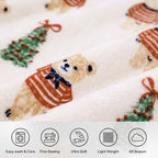 Gogreen Cozy Christmas Blanket - 300 GSM Flannel Throw Size for Home Decoration - Ultra Soft (Christmas Tiny Bear, Throw - 50" x 60") - Image 5
