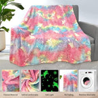 COMFAR Unicorn Blanket for Girls, Glow in The Dark Blankets for Kids, Personalized Blankets for Baby/Toddler, Unicorns Gifts for Girls Age 1-12, Soft Fleece Blanket 50"x 60" - Image 5