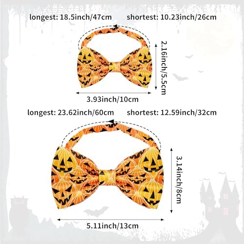 Halloween Dog Bow Ties Bulk for Small Dogs 30 Pack 3.9"*2.1" S - Image 2