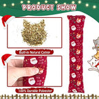 KOOLTAIL Cat Catnip Toys for Christmas, 3 Pack Durable Soft Kicker Toy Filled with Natural Catnip, Interactive Bite Resistant Chew Teeth Cleaning Gift for Indoor Cats Kitten - Image 3
