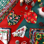 Huhumy 100 Pcs Christmas Dog Bandanas Bulk Pet Scarf Bibs Neckerchief Decor - Image 5
