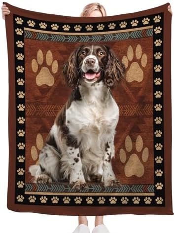 Springer Spaniel Blanket for Girls Women Boys Men Adults Kids Soft Cozy Fleece Cute Dog Throw Blankets Gifts Warm Flannel Plush Lightweight Decor for Couch Bed Sofa 50"X40" - Image 6