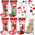 Shappy 5 Sets 55 Pcs Christmas Cat Stocking Toys with Cat Sticks Shaped Santa, Xmas Tree, Yarn Balls, Toy Mouse, Xmas Stocking Pet Set, Interactive Pet Gifts by Shappy