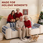 Christmas Couch Cover, Christmas Plush Sofa Cover for Dog Pet 1PC - Image 2