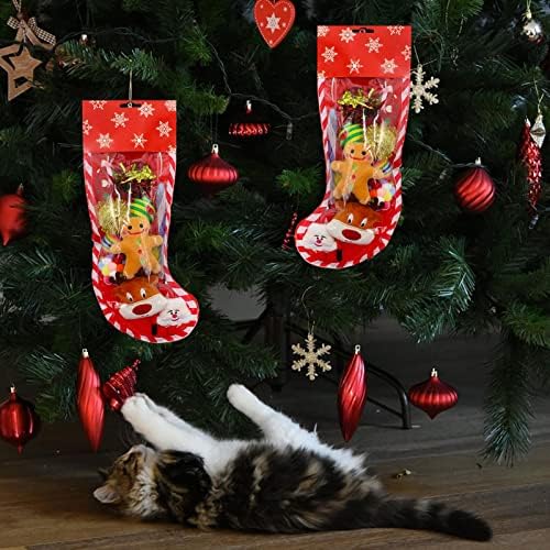 Christmas Stocking Cat Toys, 12PCS Xmas Cat Toy Set with Mouse, Squeaky Toys, Balls, Cat Teaser, Indoor Interactive Cat Gift - Image 6
