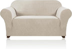 Stretch Loveseat Sofa Cover Slipcover Couch Cover for 2 Cushion Sofa Washable Sofa Cover for Pets Friendly Furniture Protector Covers with Non Slip Bottom(Loveseat, Island Fossi)