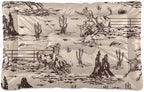 Western American Cowboy Dog Bed Mat Washable Anti Slip Bottom Comfy Kennel Pad Cat Crate Mat Dog Pet Pad 18 x 24 Inches by Mazeann