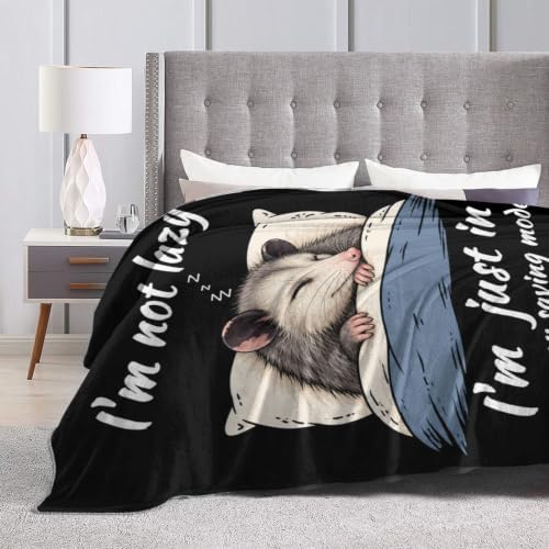 Sleepy Opossum Blanket Throw Gift for Girls Women 50"X40" - Image 6