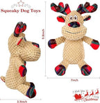IOKHEIRA Christmas Reindeer Dog Toys, Squeaky Plush Dog Toy with Crinkle Paper, Christmas Dog Chew Toy for Small Medium Dogs, for Dogs - Image 3