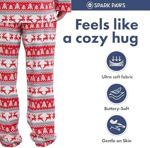 Spark Paws Christmas Matching Dog and Owner Pajama Bottoms - Image 2
