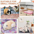 Reginary 4 Pcs Guinea Pig Fleece Cage Liners, Paw Print, 18 x 13 Inch - Image 6