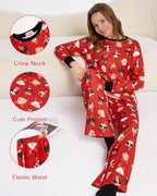 XPUDAC Christmas Matching Dog and Owner Pajamas for Women Sleepwear, Medium - Image 3