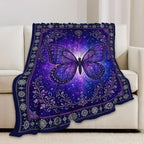 Purple Butterfly Blanket, Fantasy Throw Gift for Girl Women 50"X40" - Image 5