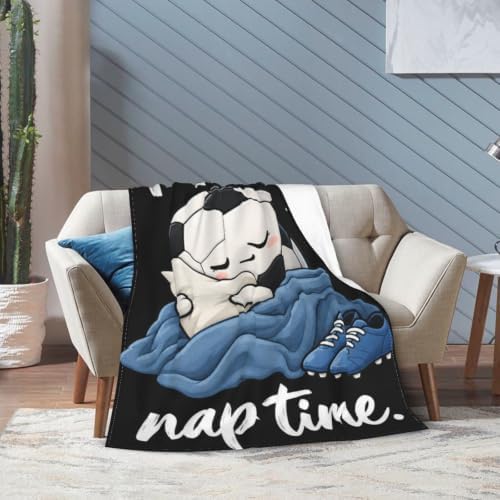 Sleepy Soccer Blanket Throw Gift for Girls Women 60"X50" - Image 2