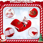 BWOGUE Santa Dog Costume, Dog Christmas Outfit, Santa Riding Pet Clothes, L - Image 3