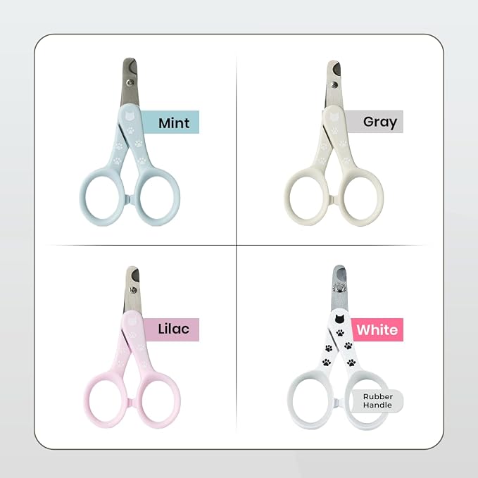 Necoichi Purrcision Stainless Steel Cat Nail Clipper, Made in Japan (White)