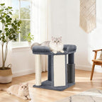 Small Cat Tree with Cat Scratching Post, 18.9 in Tower Dark Gray - Image 2