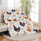 Chicken Blanket Rooster Chicken Throw Blanket Gifts for Kids Girls Boys Adults Women Man Super Soft Cozy Plush Fluffy Fuzzy Fleece Blanket Decor 60''X80'' by Fuzawet