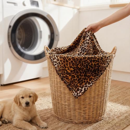 Vessia Leopard Print Twin Size Blanket for Bed, 300GSM Soft Cheetah Blanket - Image 6