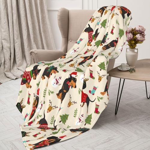Cute Christmas Dogs Throw Blanket - Warm Flannel Fleece Travel Blanket, Cozy Soft Gift for Women, Men, Girls, Boys, Kids - 60"X50" - Image 7
