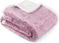 PAVILIA Sherpa Throw Blanket for Couch Sofa Bed, Melange Wine Red, 50x60 by PAVILIA