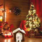 Christmas Cat Tent Cat Bed Cave (Coffee, M(18.1 X 14.6 X 15.7 Inch)) - Image 7