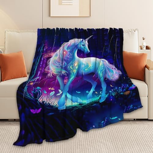 Unicorn Blanket Unicorn Throw Blanket Gifts for Girls Women Kids Adults Super Soft Cozy Plush Fluffy Fuzzy Fleece Blanket Home Decor 60''X80'' - Image 6