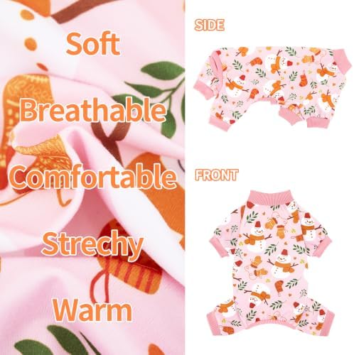 XPUDAC 4 Pack Thanksgiving Dog Pajamas Onesies for Large Dogs, 5XL - Image 6