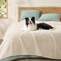 Bedsure ComfyFleece® Waterproof Blanket for Bed, Queen（86"x108"）Cream by BEDSURE