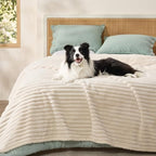 Bedsure ComfyFleece® Waterproof Blanket for Bed, Queen（86"x108"）Cream by BEDSURE